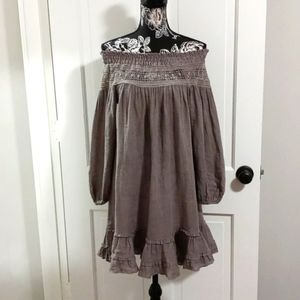🖤Lin Nature🖤 - Gray/Taupe Linen Peasant Dress